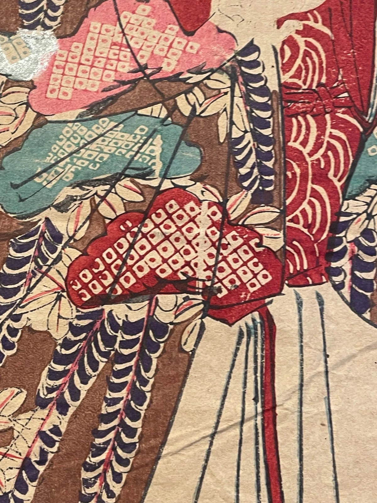 1862 Kabuki Performance, The Maid Ohatsu Takes Revenge by Utagawa Kunisada (Approximately 25X37CM)