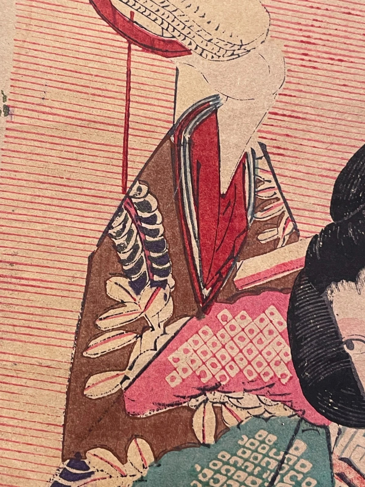 1862 Kabuki Performance, The Maid Ohatsu Takes Revenge by Utagawa Kunisada (Approximately 25X37CM)