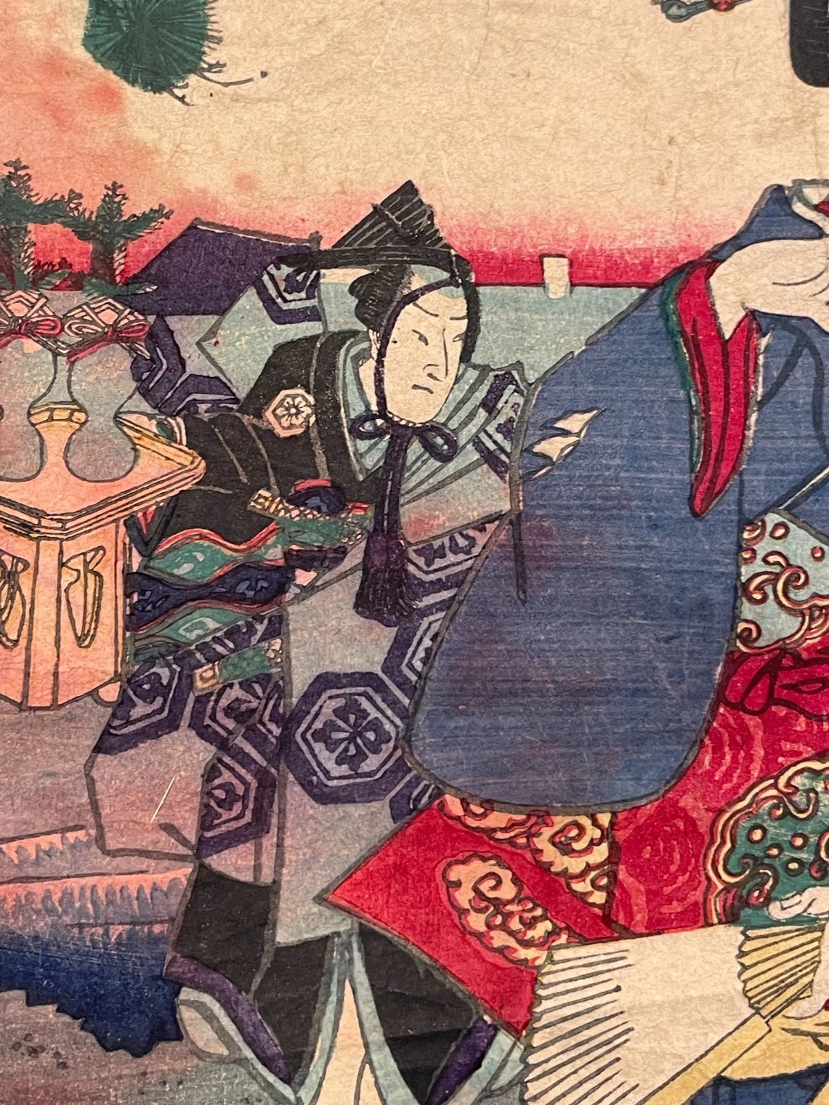 1830s The Tale of Genji Kabuki Performance by Utagawa Kunisada (Approximately 25X37CM)