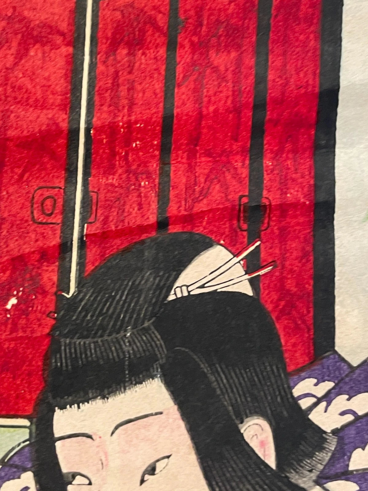 1861 "The Precious Incense and Autumn Flowers of Sendai" by Ukiyo-e Kunisada  37X27CM