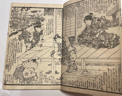 1833 "A Rural Genji" Two Book Set (偽紫田舎源氏) Illustrated by Utagawa Kunisada III