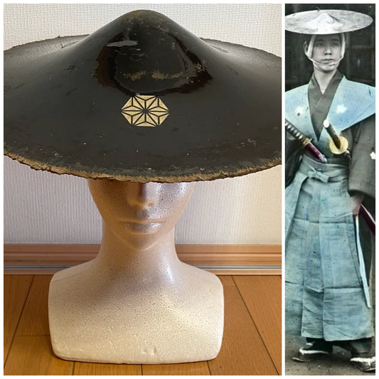 Early Edo Period Jingasa With Asanoha (Hemp Leaf) Motif