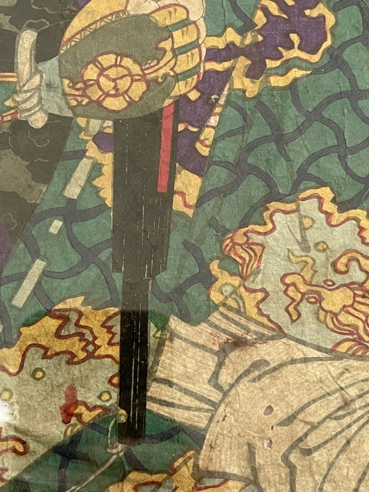 1877 Meiji Era Kabuki Ukiyo-e by Toyohara Kunichika. New A3 Preservation Frame