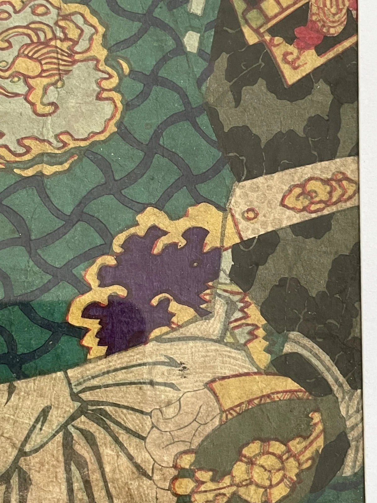 1877 Meiji Era Kabuki Ukiyo-e by Toyohara Kunichika. New A3 Preservation Frame